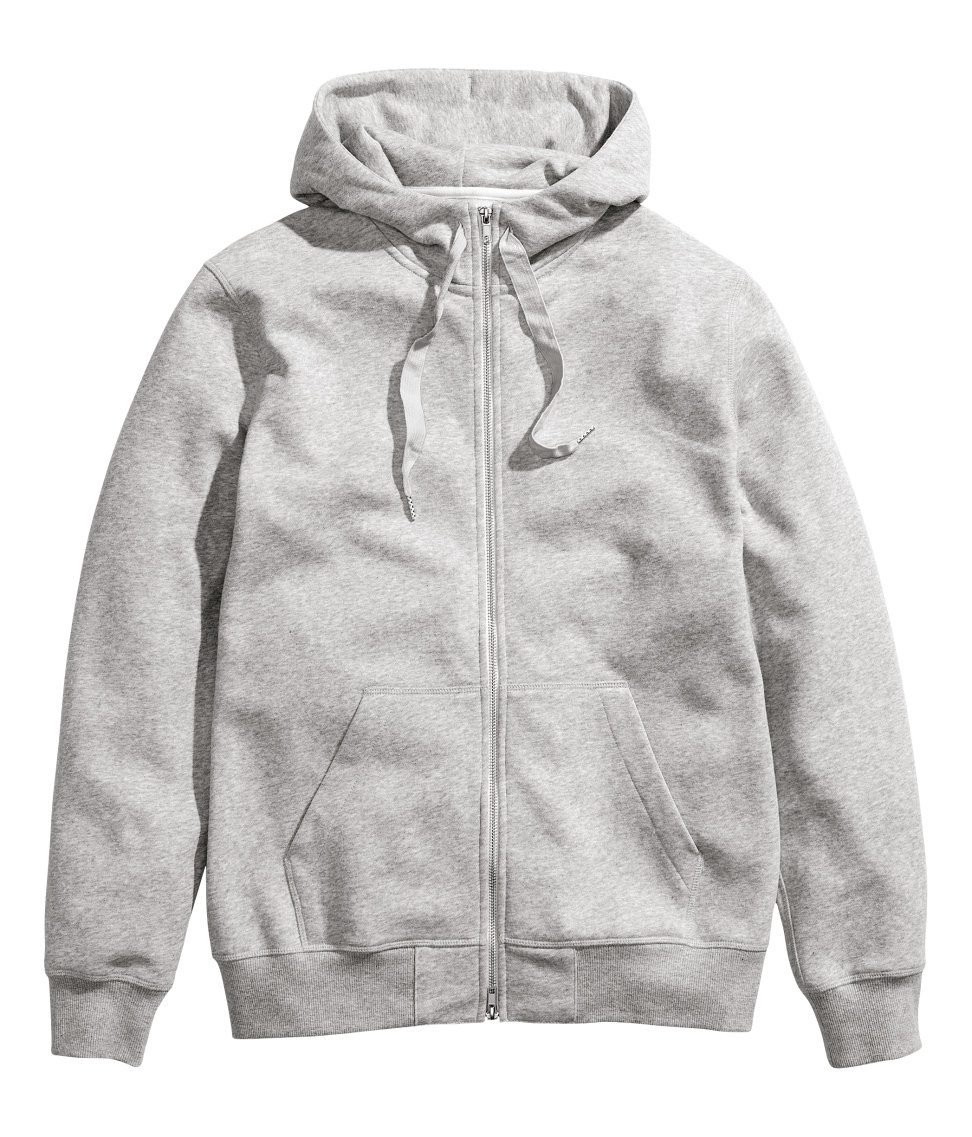 H&m Hooded Jacket in Gray for Men | Lyst