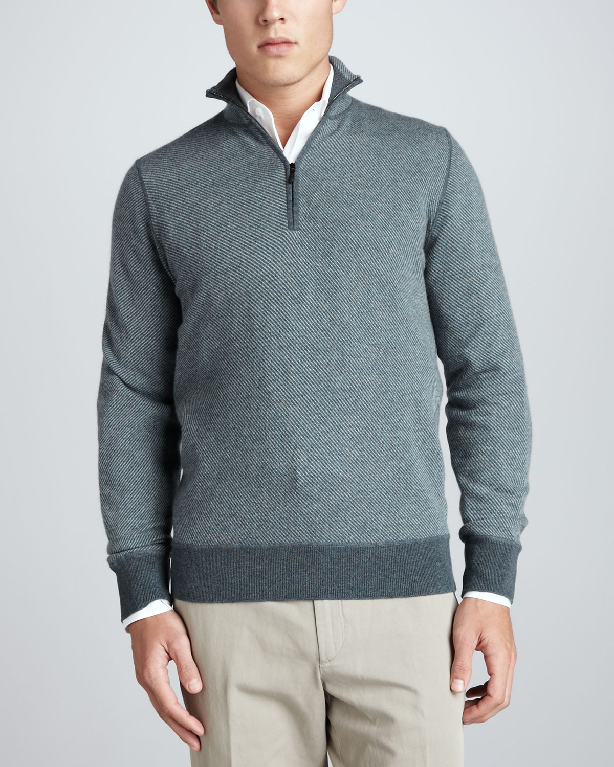 Lyst - Loro Piana Roadster Half-zip Cashmere Sweater in ...