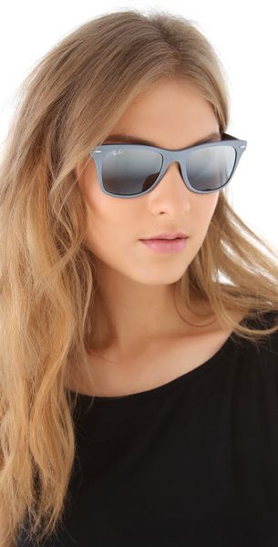 Ray-ban Light Force Matte Wayfarer Sunglasses in Silver