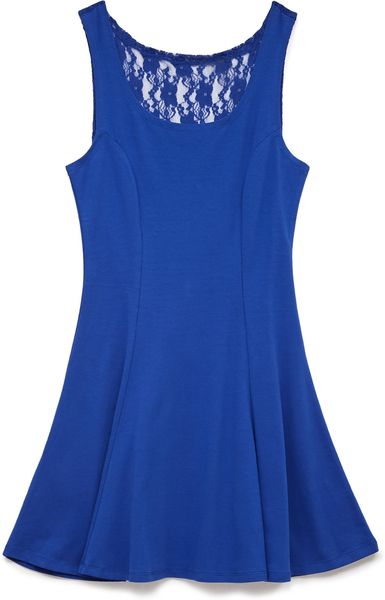 Forever 21 Lovely Lace Skater Dress in Blue (Royal) | Lyst