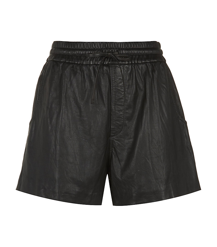 Helmut Lang Leather Boxer Shorts in Black (jet) | Lyst