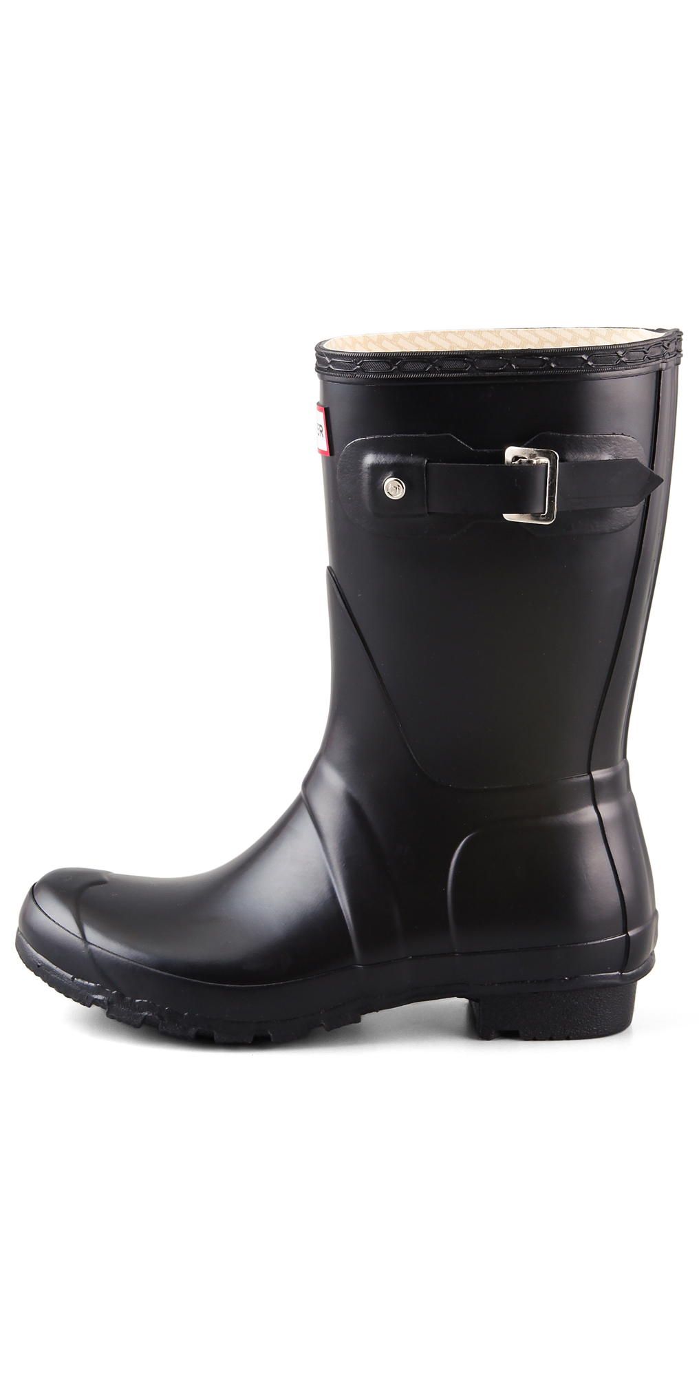 short matte black rain boots