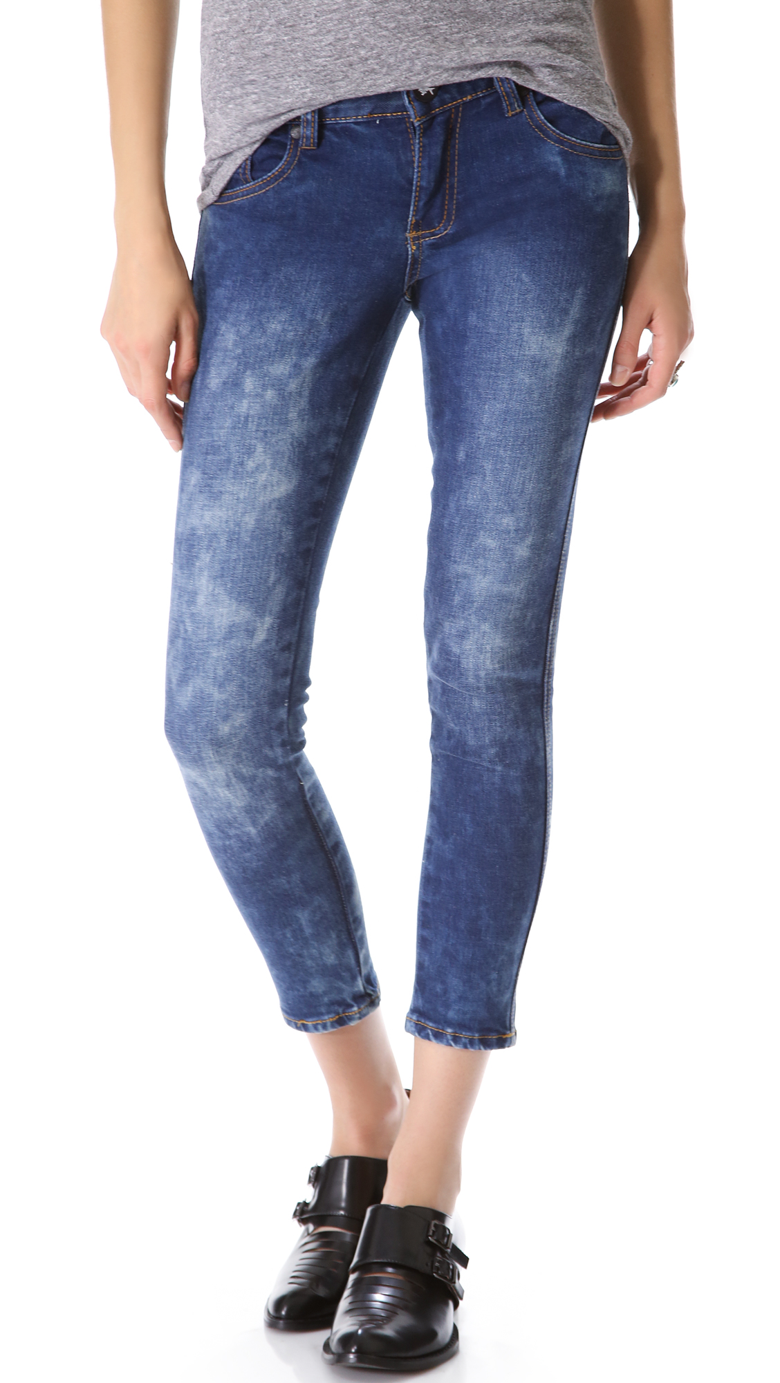 One teaspoon Moonlight Iggy Skinny Jeans in Blue | Lyst