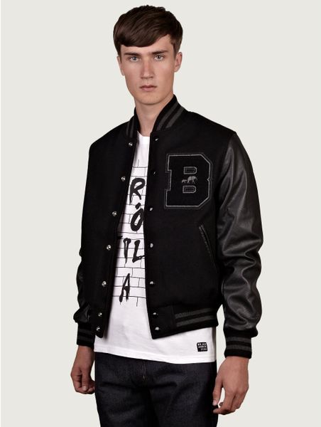 The Brooklyn Circus Mens Black Ivy League Varsity Jacket in Black for ...