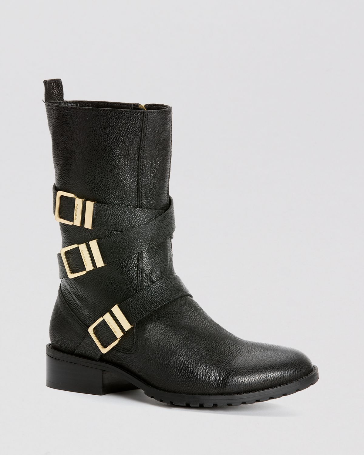 Lyst - Calvin klein Moto Boots Rochelle Rider in Black