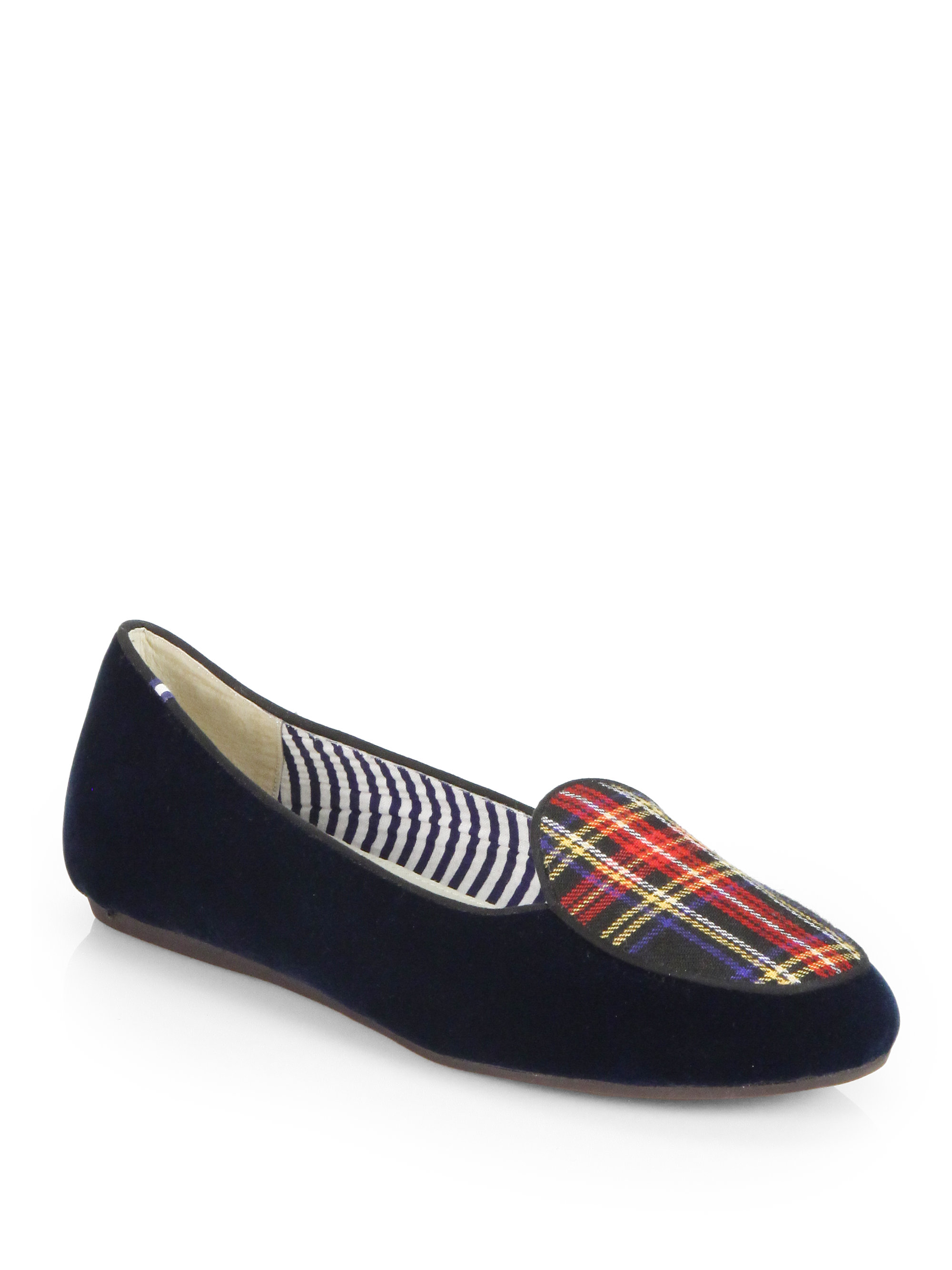 Charles Philip Shanghai Scottish Tartan Wool Velvet Smoking Slippers in ...