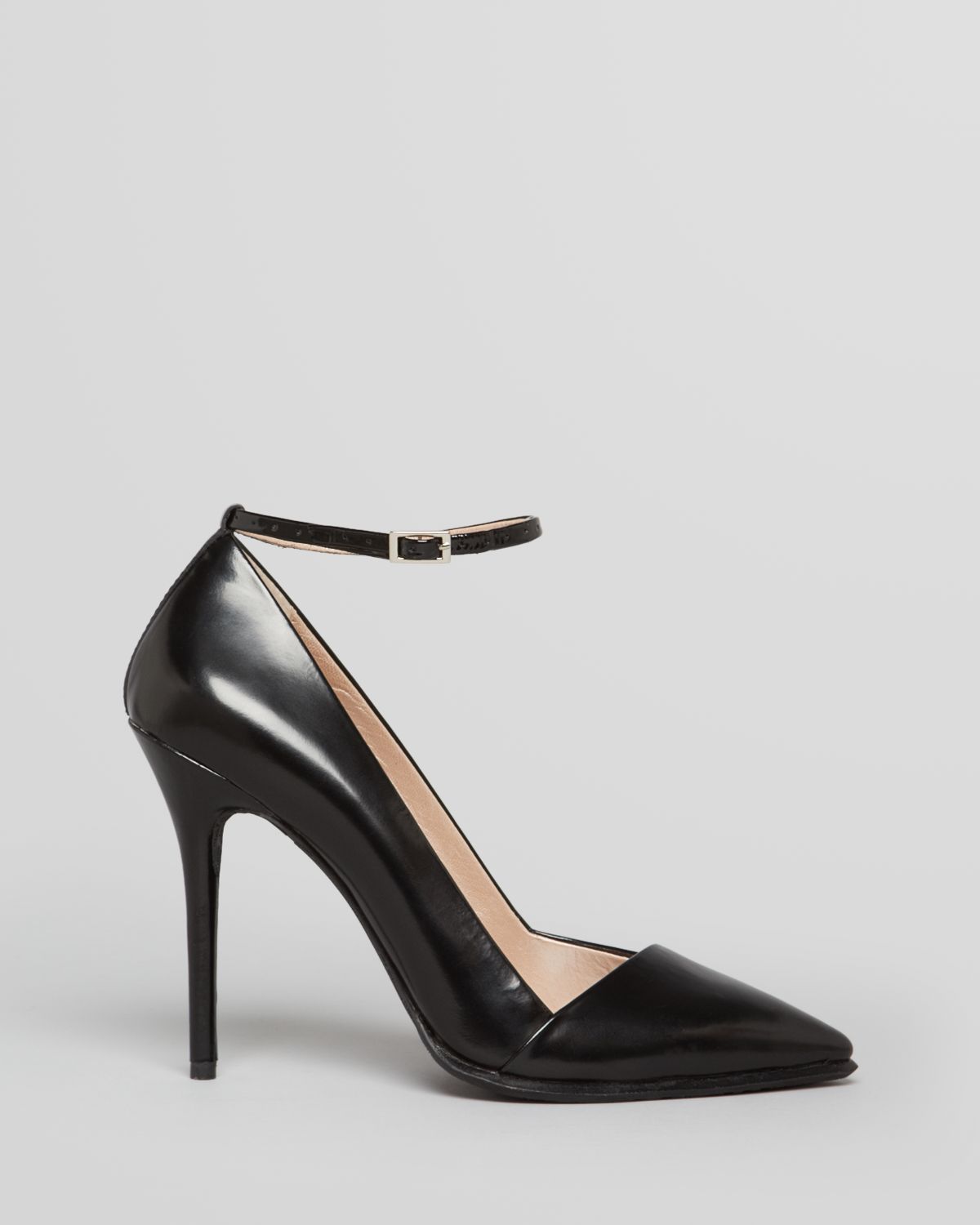 DKNY Pointed Toe Pumps Saffi Ankle Strap High Heel in Black - Lyst