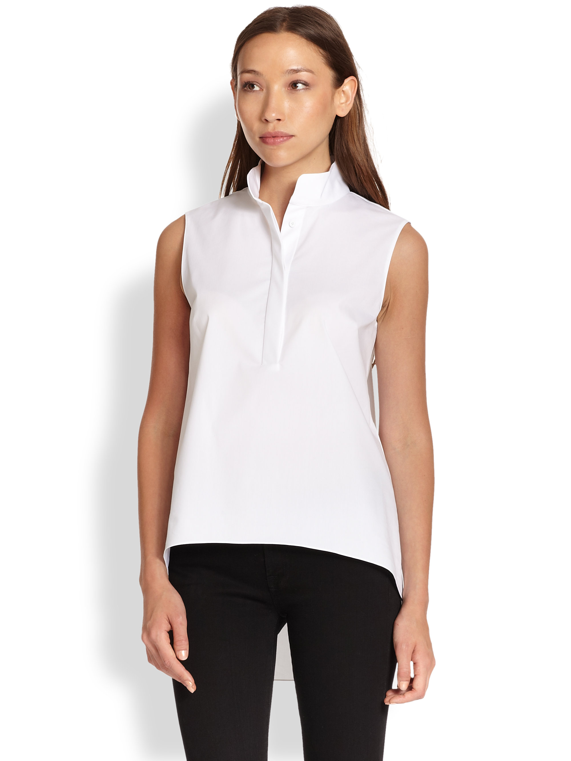 elie tahari blouse in white lyst elie tahari blouse in white lyst