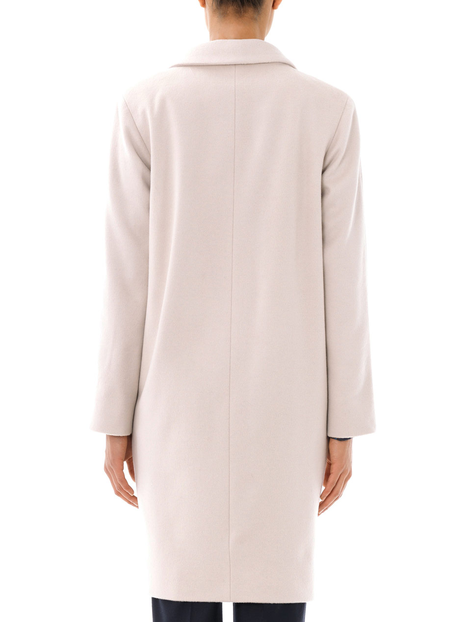 Lyst - Freda Rae Cocoon Wool Coat in Natural