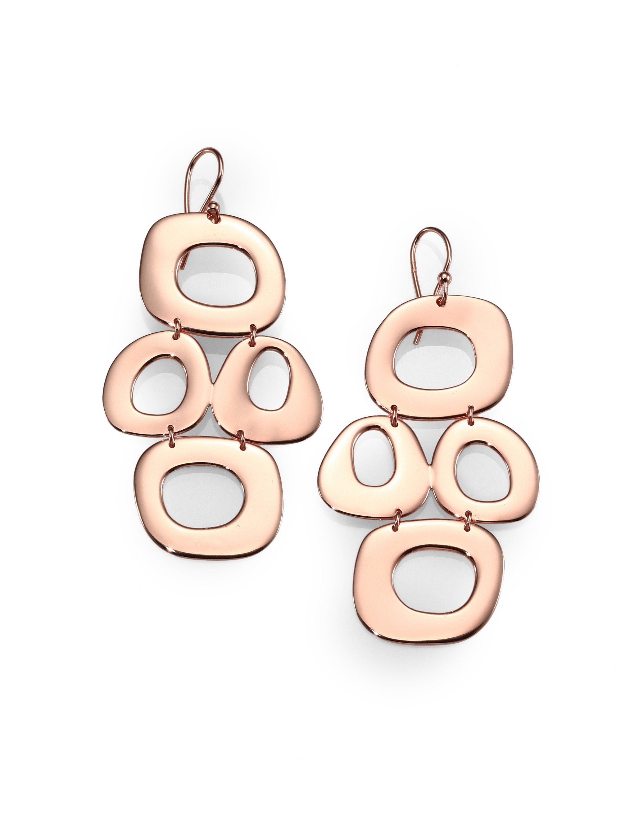 Lyst Ippolita Rose Long Oval Loop Earrings In Metallic Gallery
