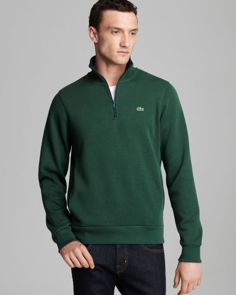 Lacoste Halfzip Pullover Sweater in Green for Men (Appalachian Green ...