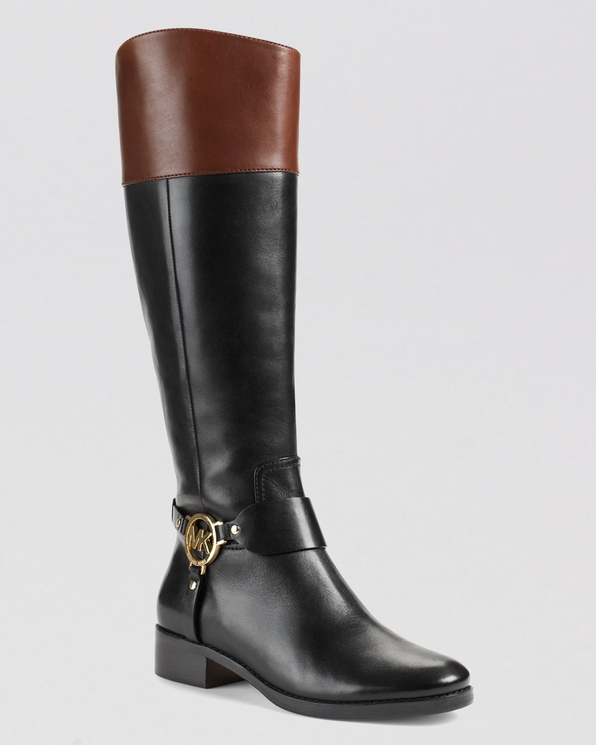 Michael Michael Kors Tall Harness Boots - Fulton in Brown (Black/Mocha ...