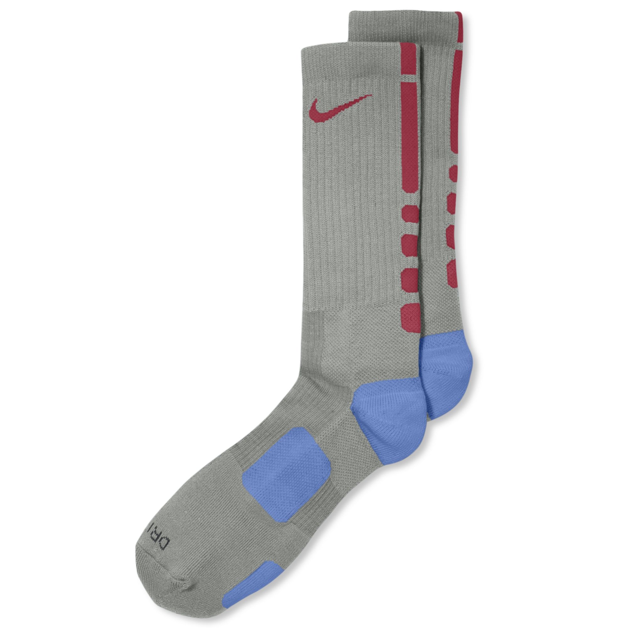 Nike Elite Basketball Mens Socks in Gray for Men (Grey / Blue 065) | Lyst