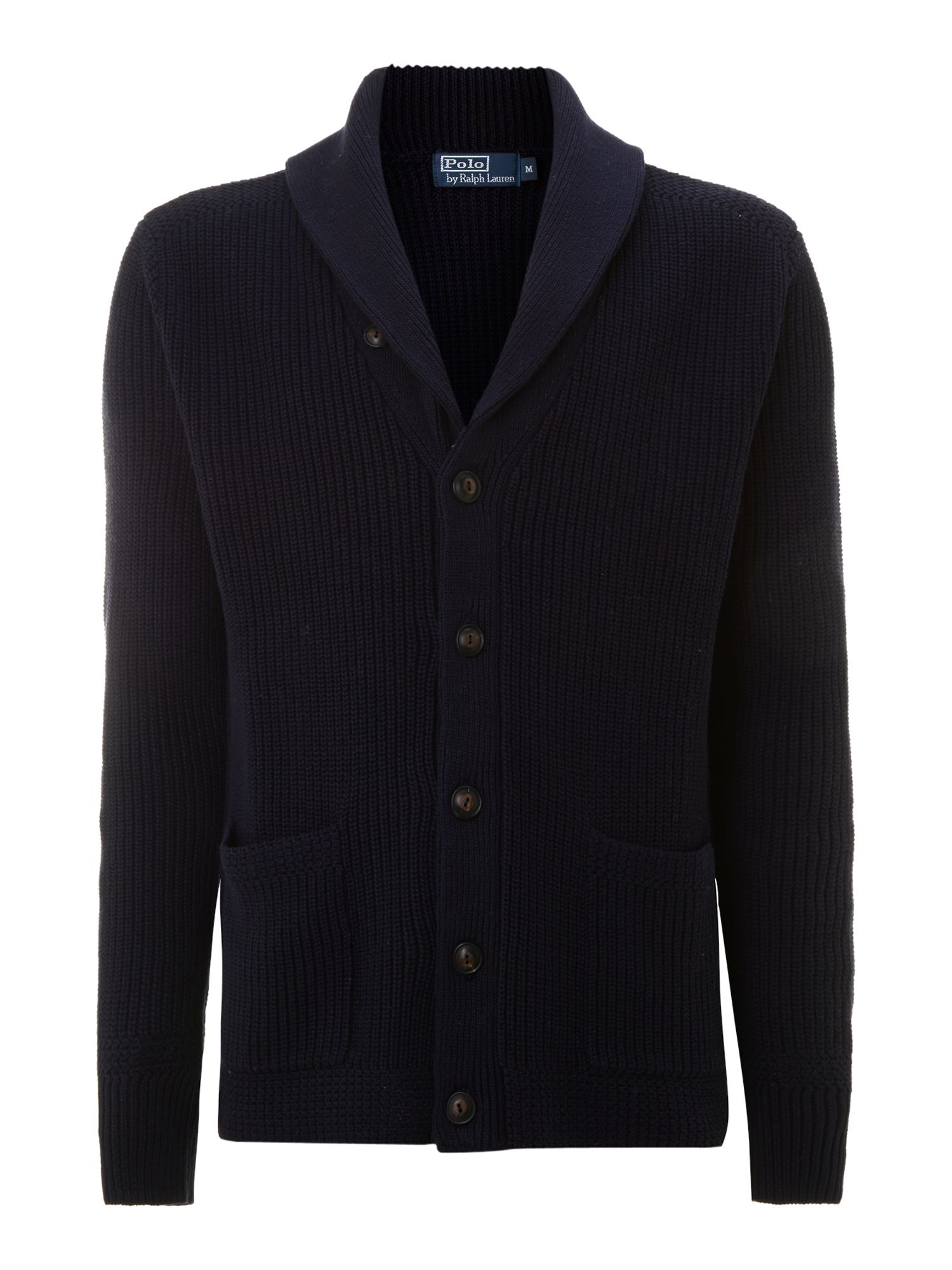 Polo ralph lauren Shawl Collar Ribbed Cardigan in Blue for Men | Lyst