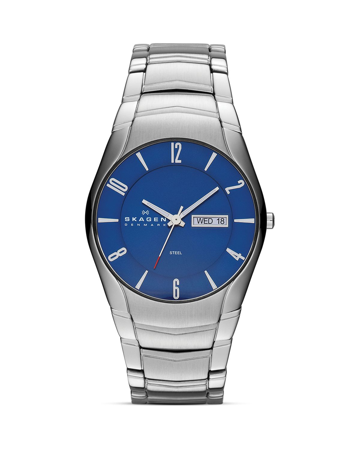 Lyst - Skagen Classic Silver-Tone Blue Face Watch, 38Mm in  