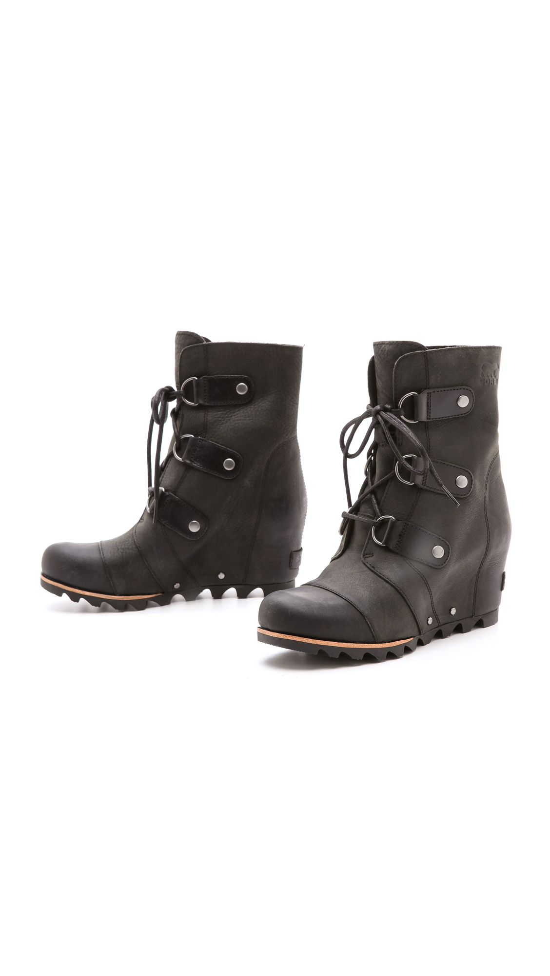 sorel joan of arctic wedge boot black