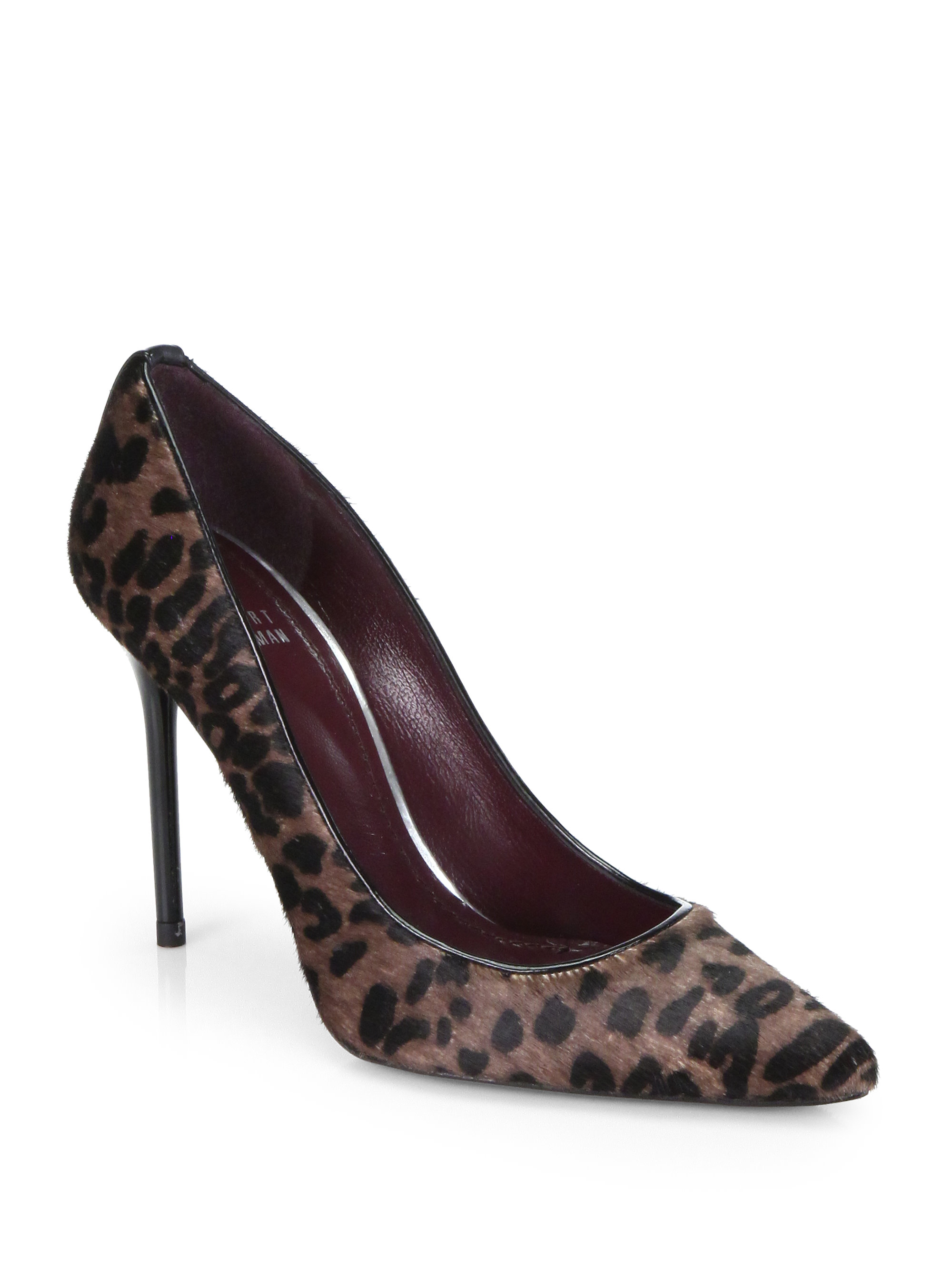 Stuart Weitzman Pipenouveau Leopardprint Calf Hair Pumps in Brown - Lyst