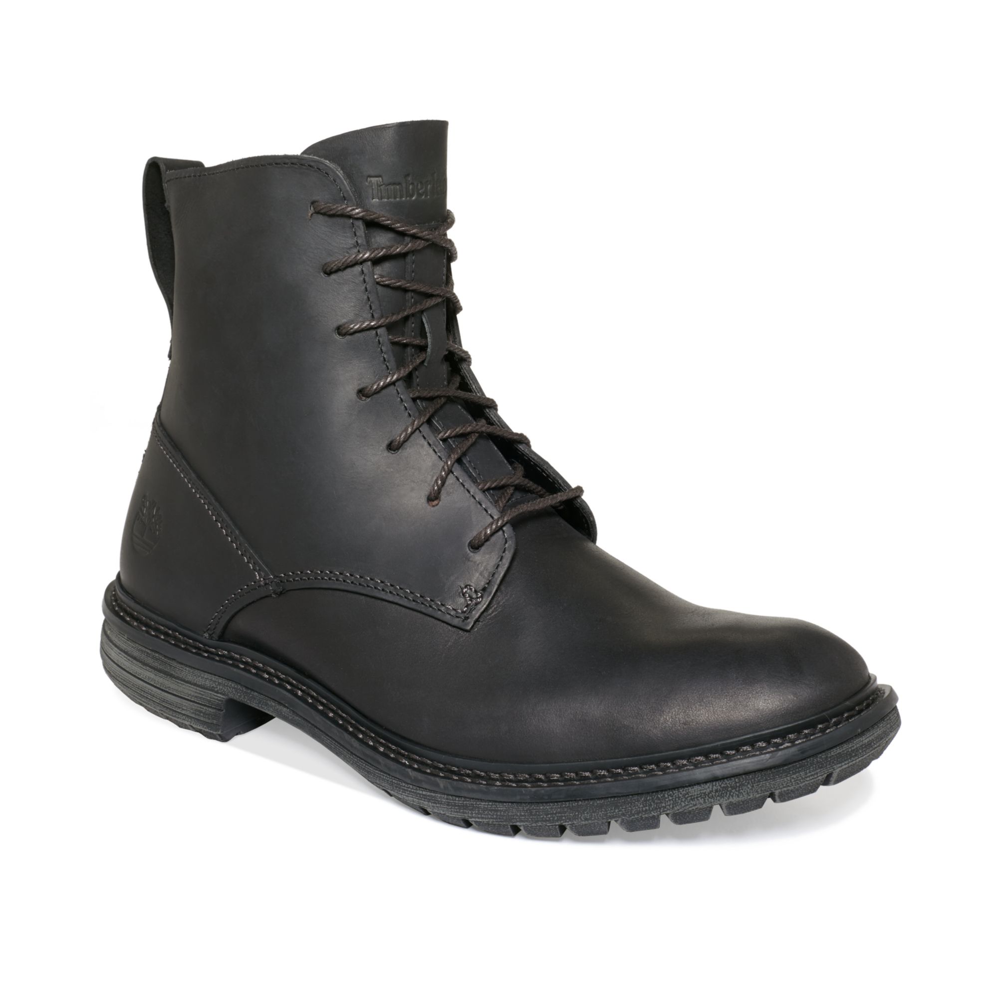 Timberland Tremont Laceup Boots in Black for Men (Black Smooth) | Lyst