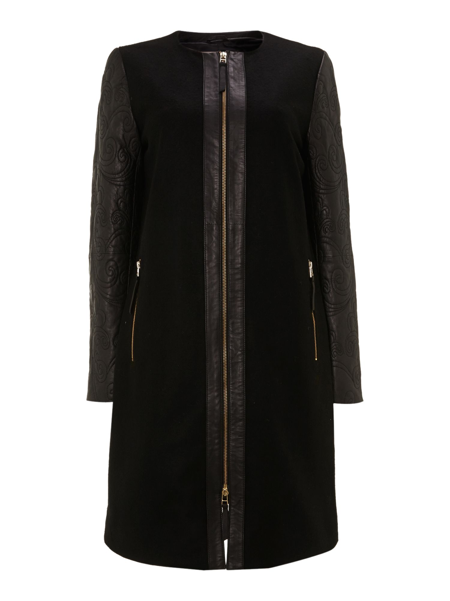Day Birger Et Mikkelsen Day Applique Coat in Black | Lyst