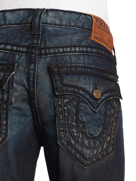 True Religion Ricky Rope Stitch Straightleg Jeans in Blue for Men | Lyst