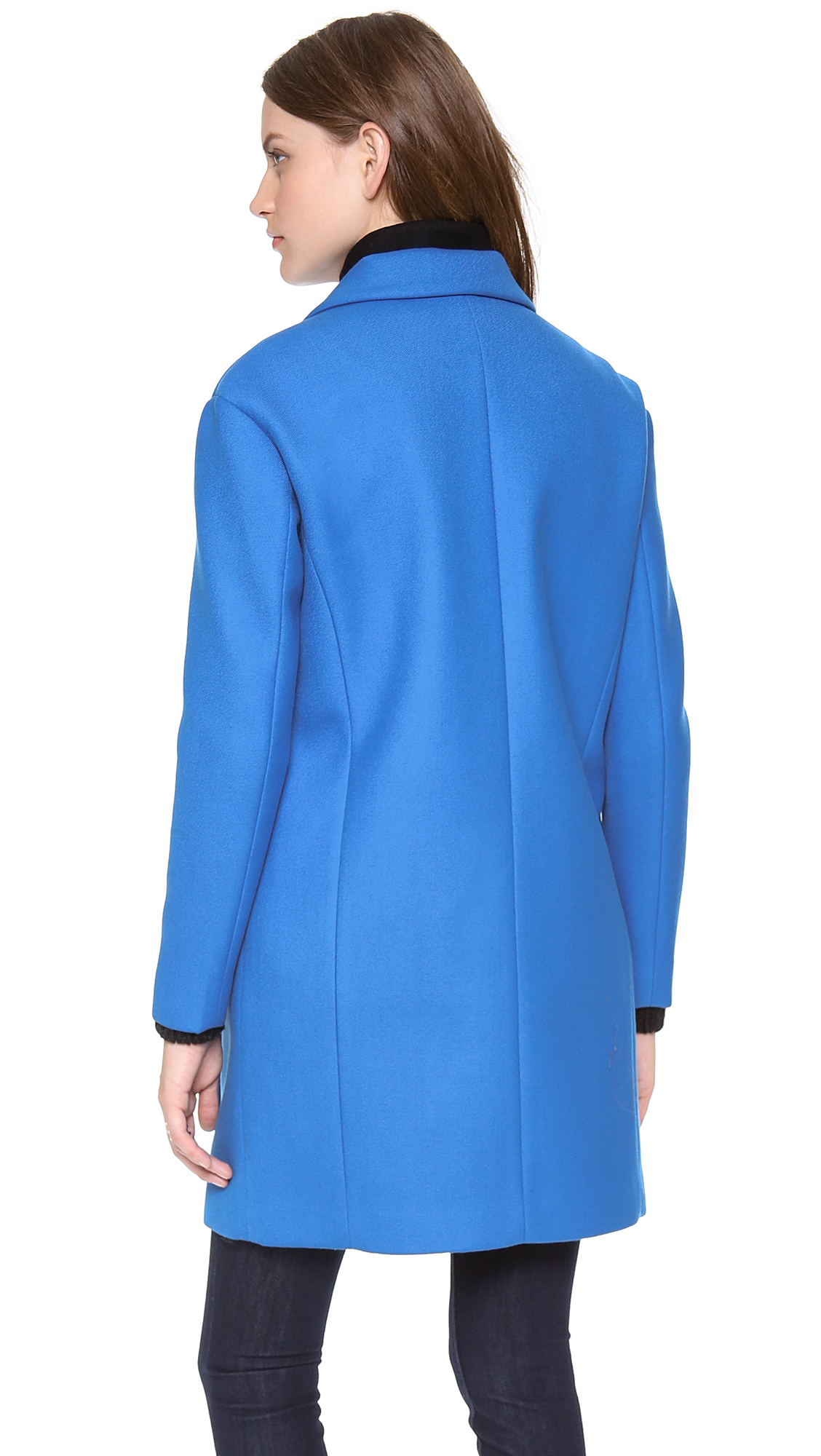 Lyst - Tibi Oversize Drop Shoulder Coat with Removable Lining in Blue