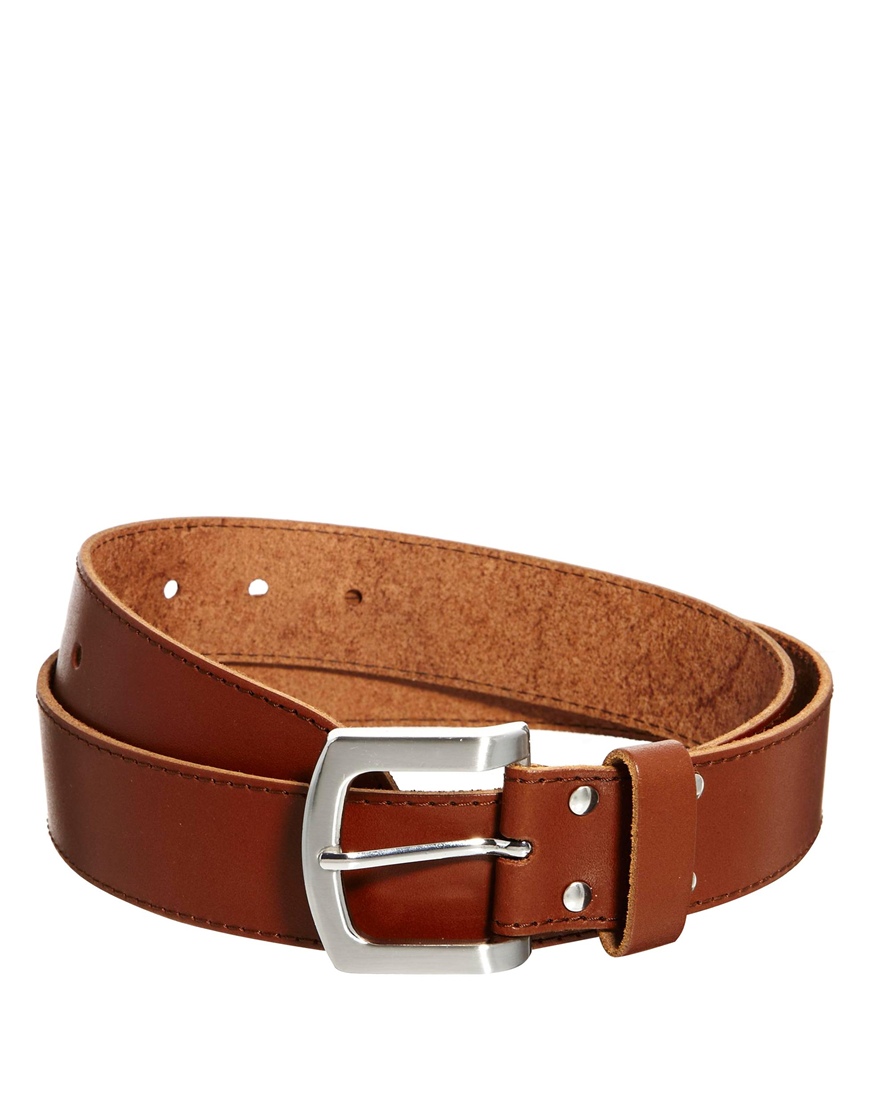 Lyst - Asos Leather Belt In Brown in Brown for Men