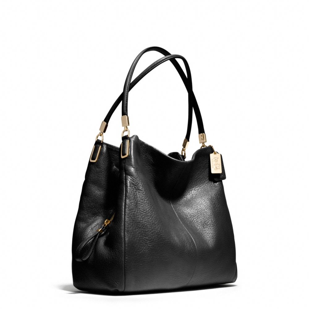 Lyst - Coach Madison Small Phoebe Shoulder Bag in Leather in Black