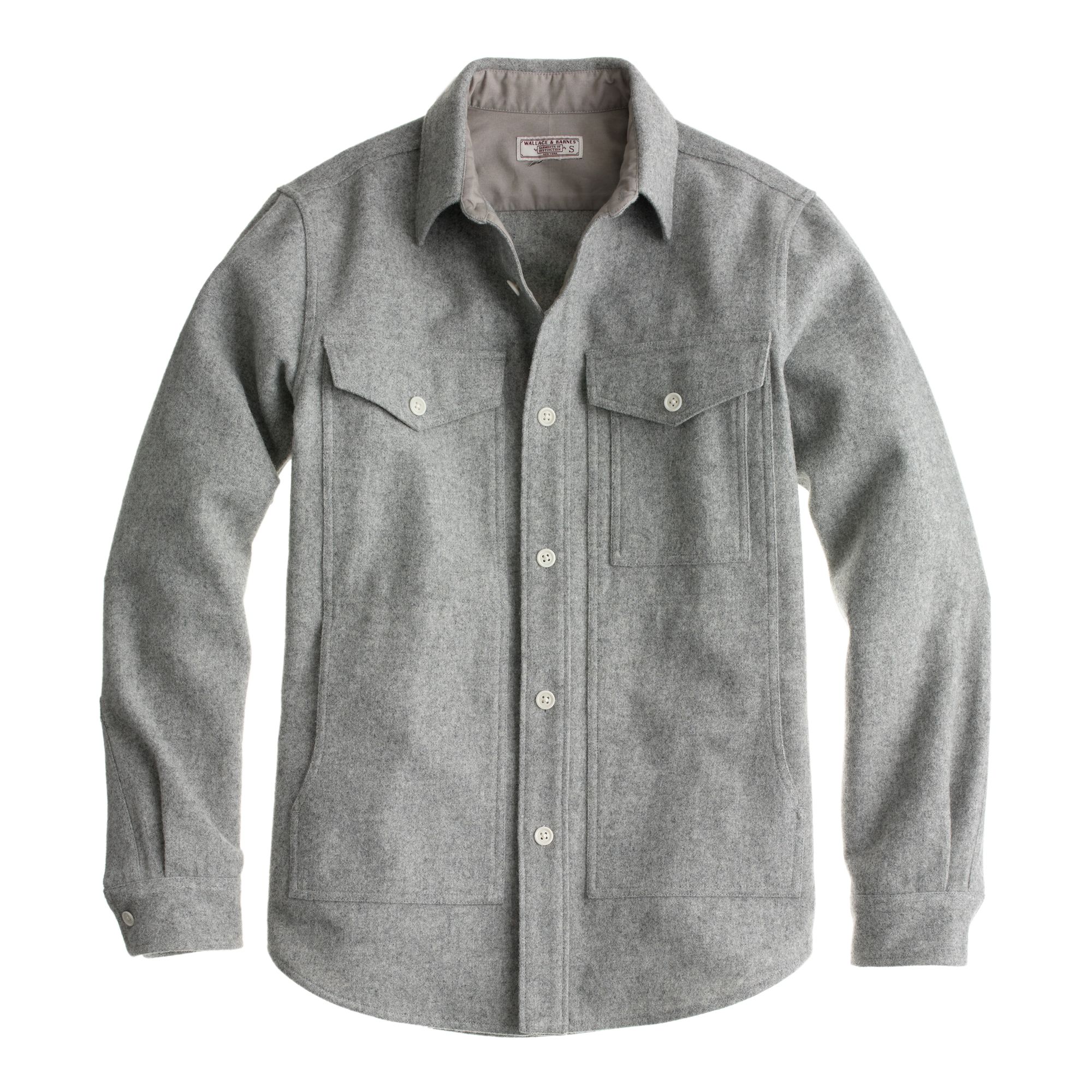 J.crew Wallace & Barnes Hunting Overshirt in Gray for Men (light grey ...