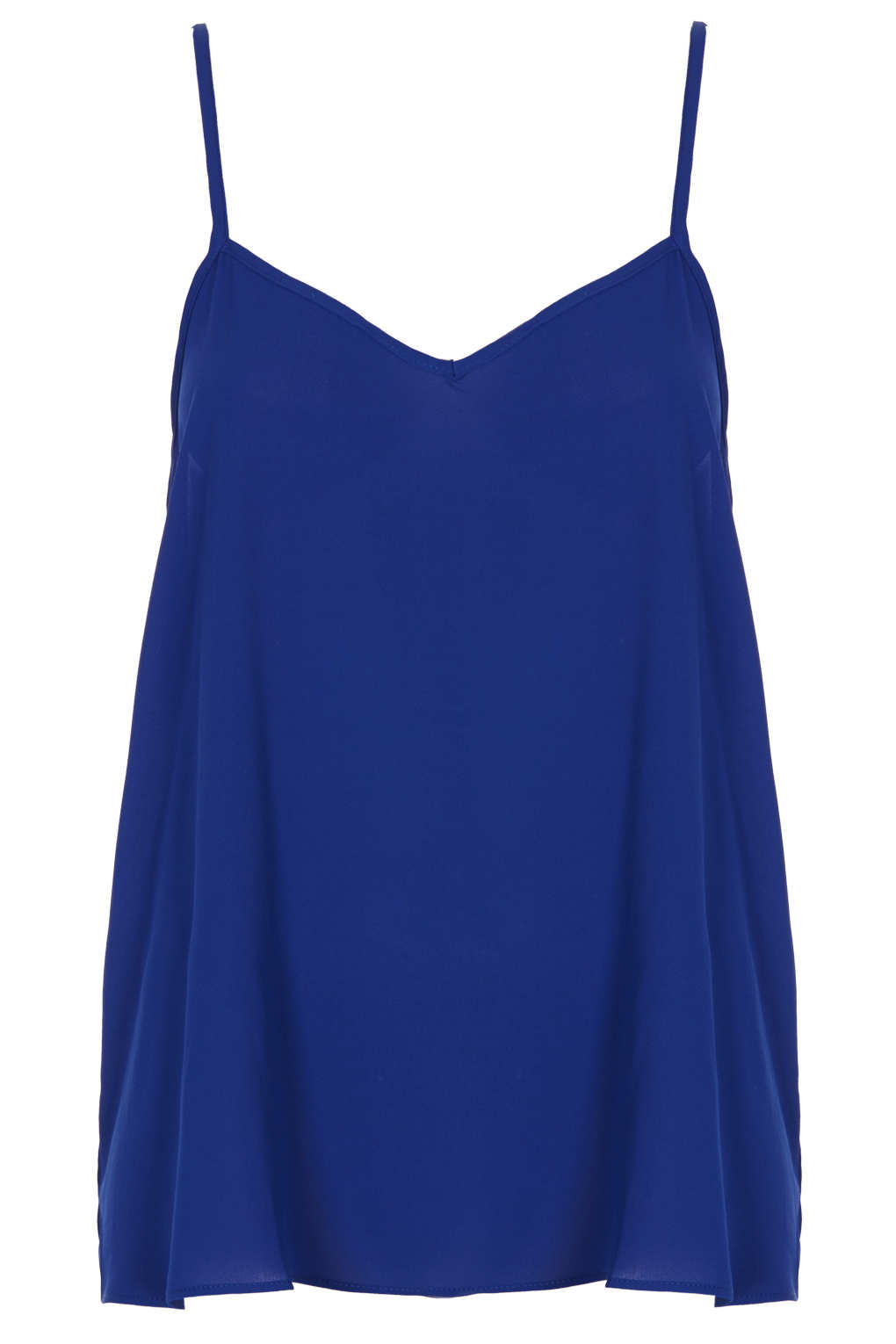 Lyst - Topshop Strappy Vneck Cami in Blue
