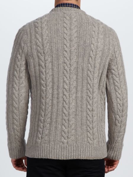 Barbour Cotton Cashmere Cable Knit Jumper in Gray for Men (Grey) | Lyst