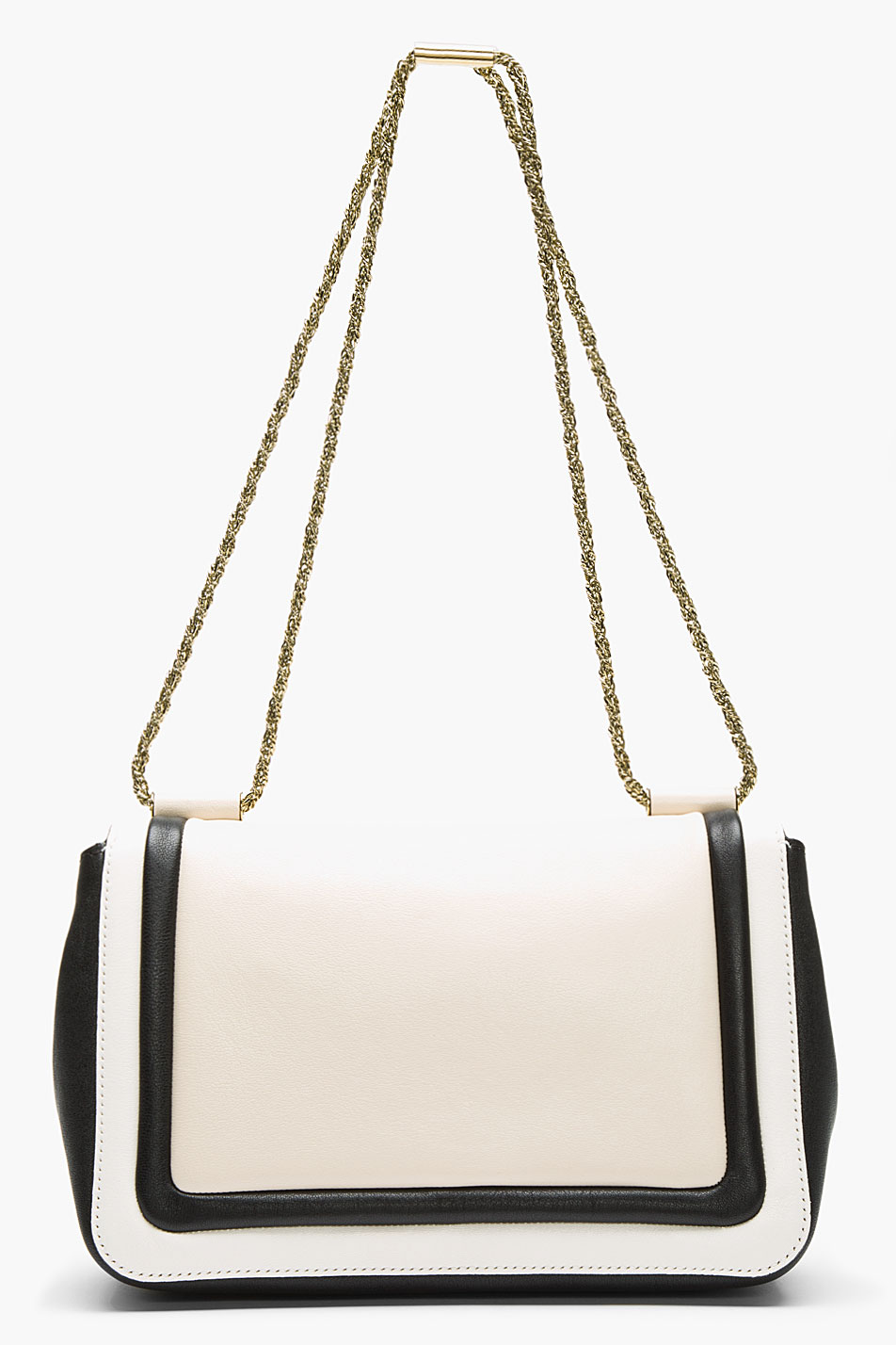 Chlo White Tricolor Leather Elsie Shoulder Bag in White | Lyst