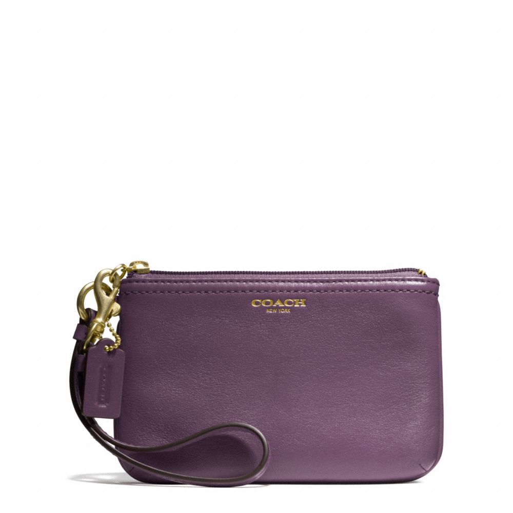 Lyst Coach Small Wristlet in Leather in Purple
