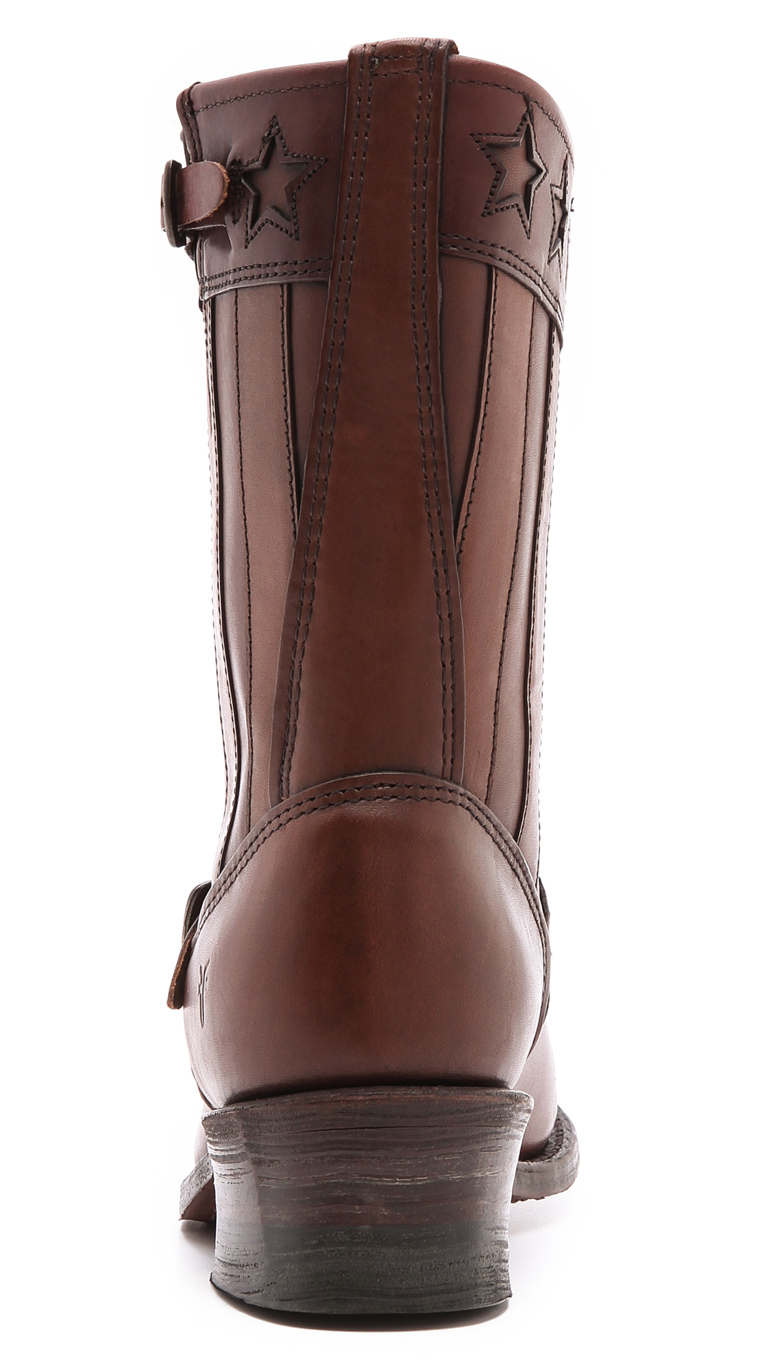 Frye 150th Anniversary Engineer Americana Short Boots in Brown Lyst