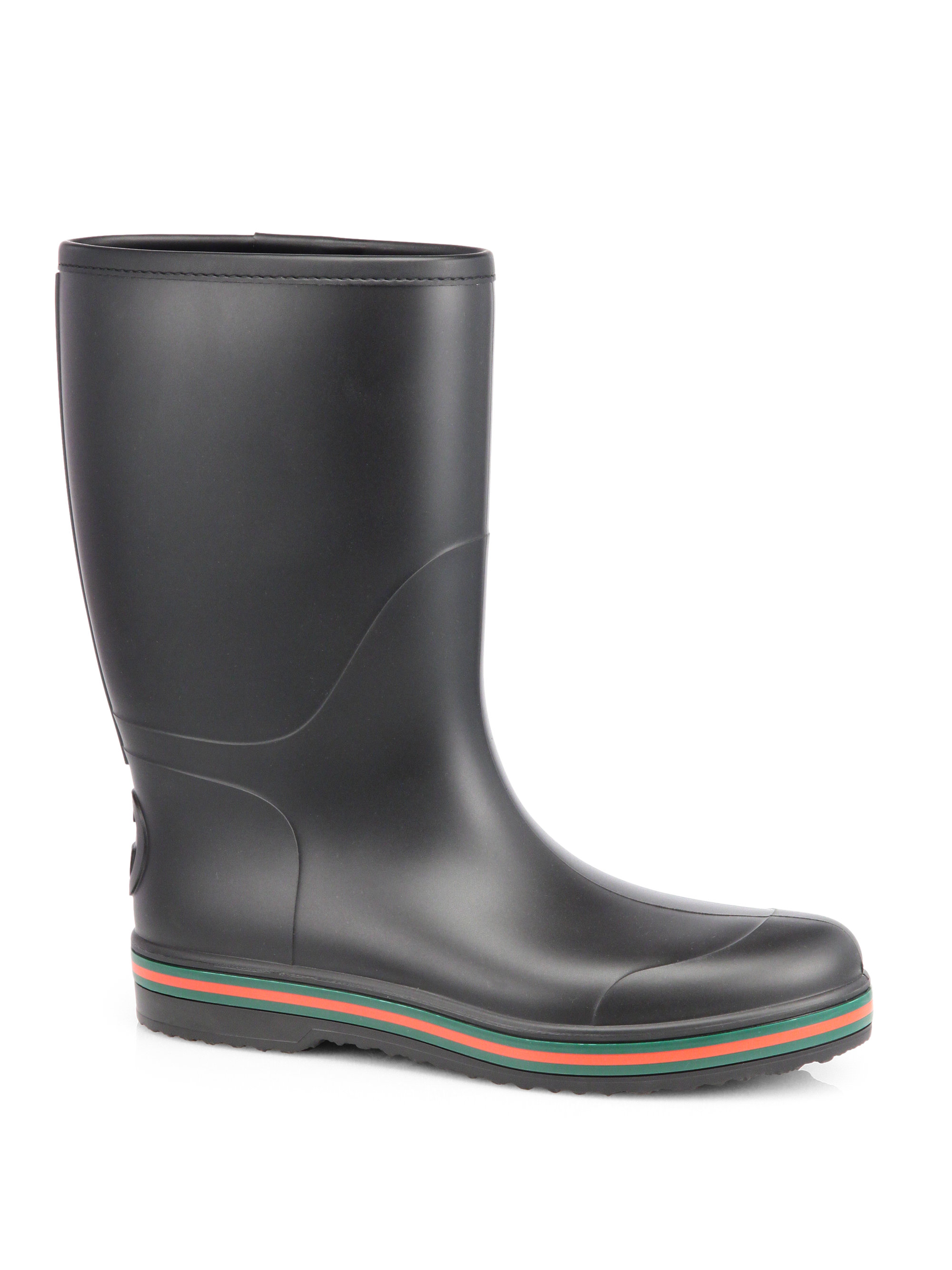 Lyst Gucci Rubber Rain Boots In Black For Men