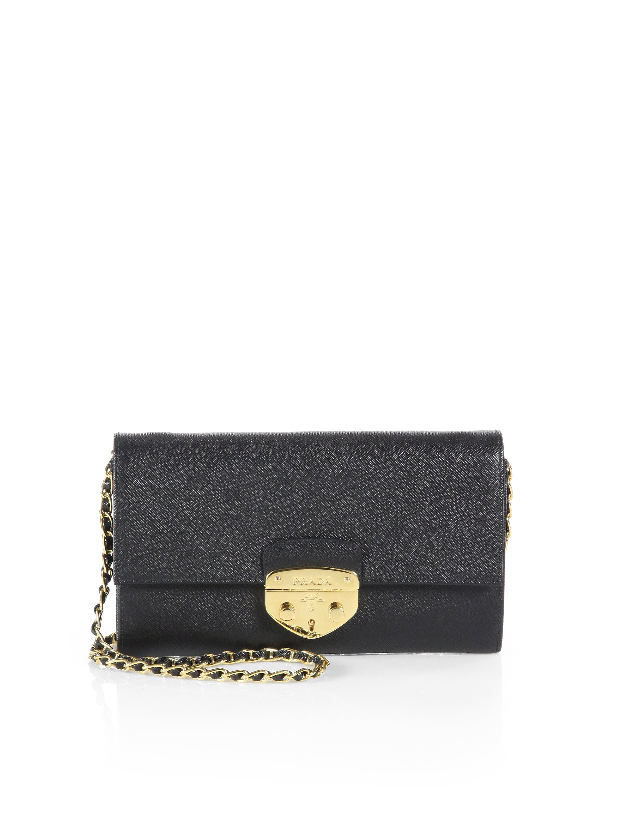 how much prada bag cost - Prada Saffiano Lux Convertible Chain Wallet in Black | Lyst