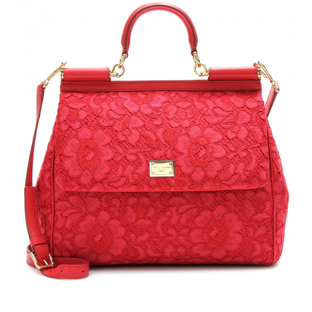 Dolce & gabbana Miss Sicily Grande Shoulder Bag in Red | Lyst