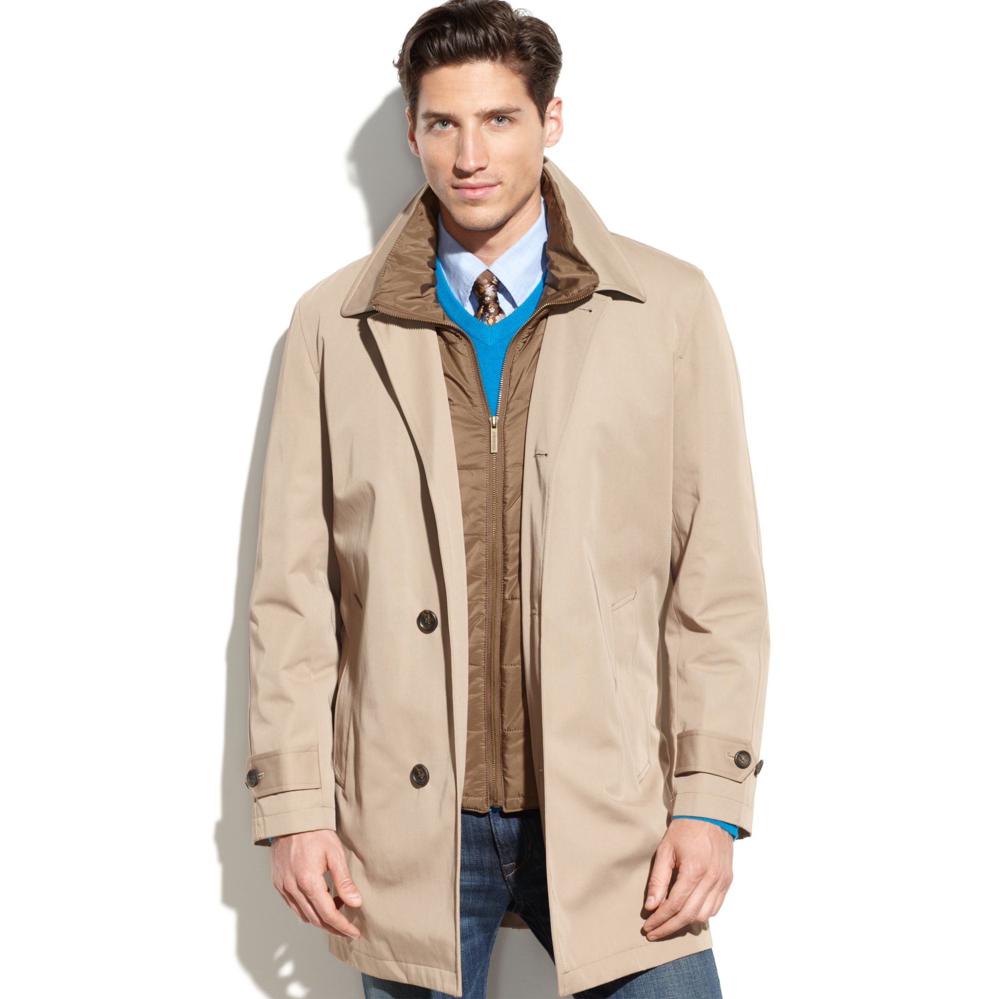 London Fog Bailey All Weather Trench Coat in Khaki for Men (British ...