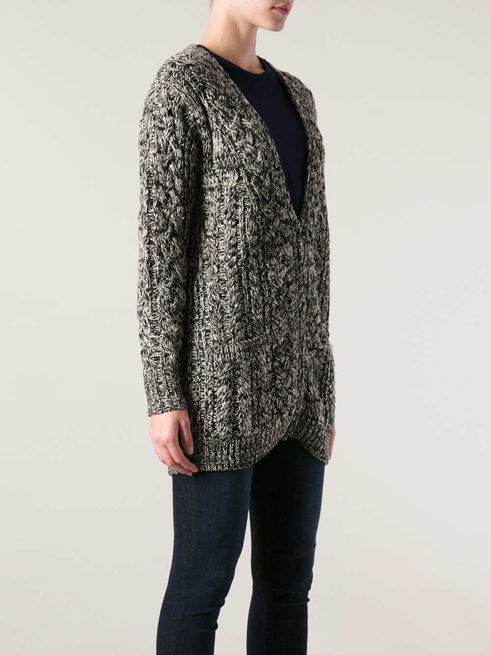 Lyst - Étoile Isabel Marant Chunky Knit Cardigan in Brown