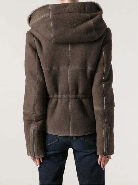 Humanoid Solan Hooded Jacket in Brown | Lyst