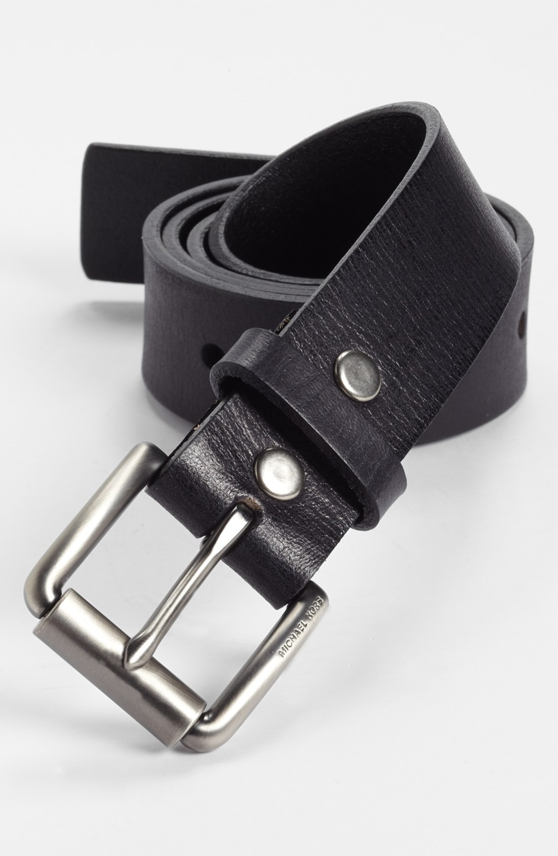 Michael Michael Kors Leather Belt in Black for Men | Lyst