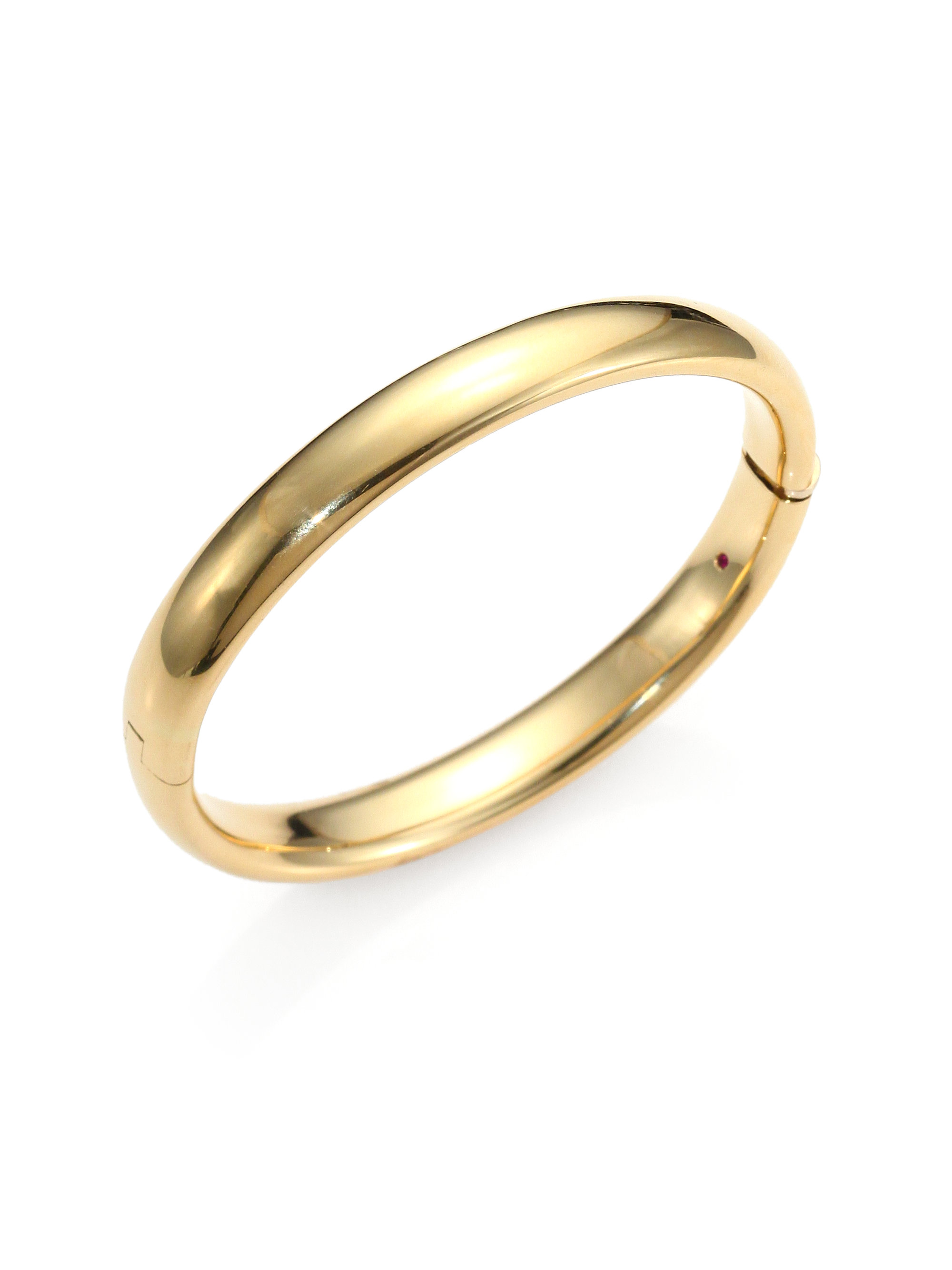 Lyst Roberto Coin 18k Gold Wide Bangle Bracelet in Metallic