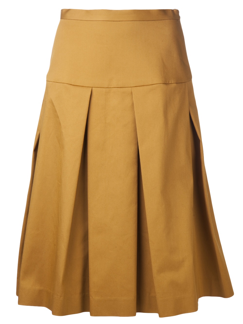 Suno Inverted Pleat Skirt in Yellow (yellow & orange) | Lyst