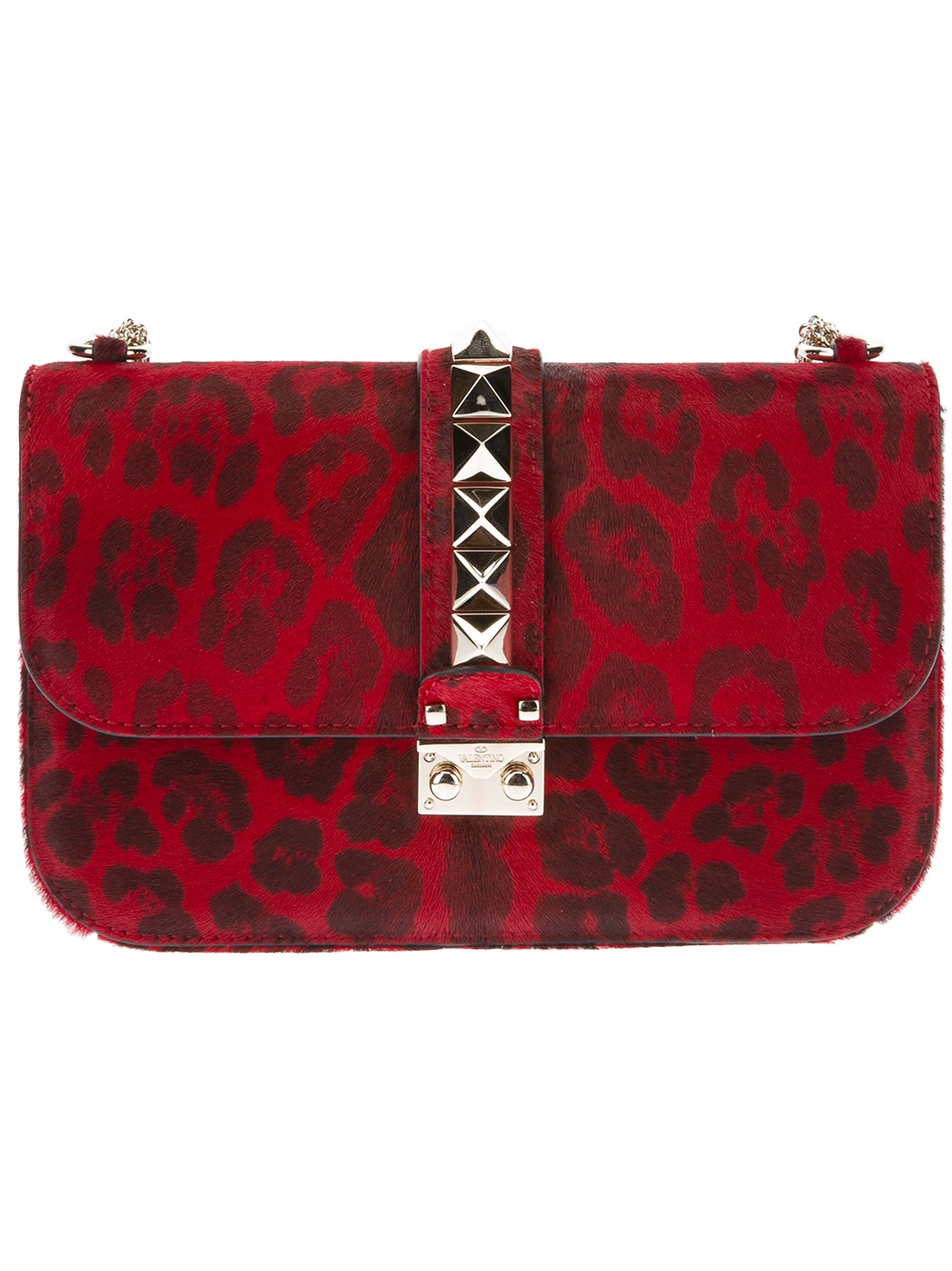 Lyst Valentino Rockstud Shoulder Bag in Red