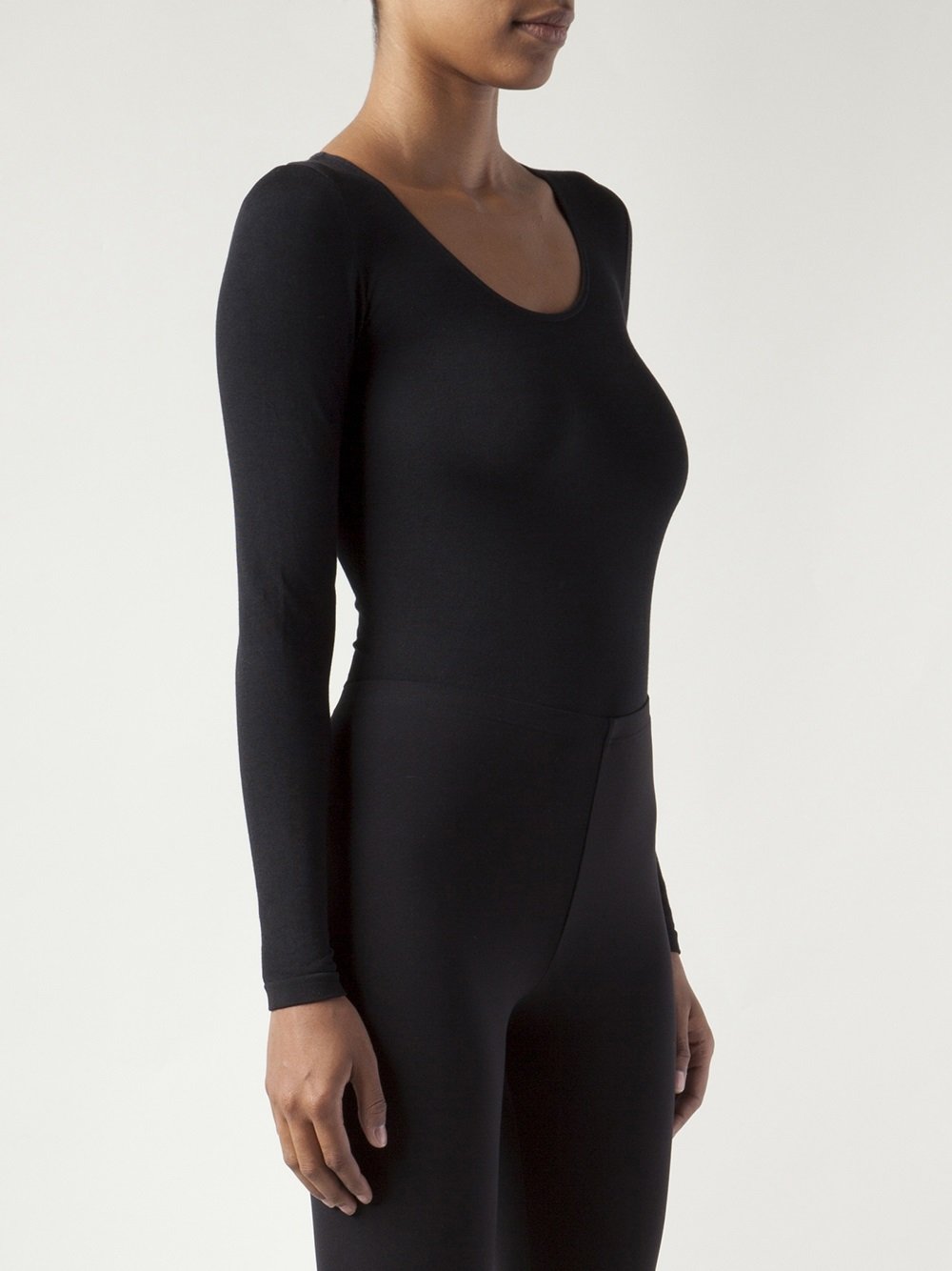 Lyst - Wolford Long Sleeve Bodysuit in Black