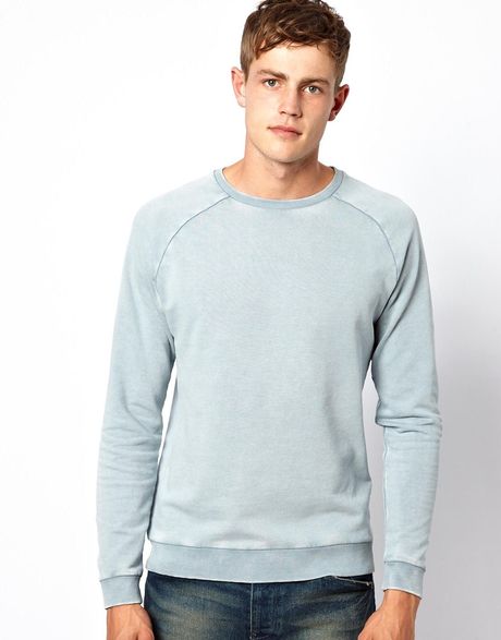 Asos Sweatshirt with Acid Wash in Gray for Men (Grey) | Lyst