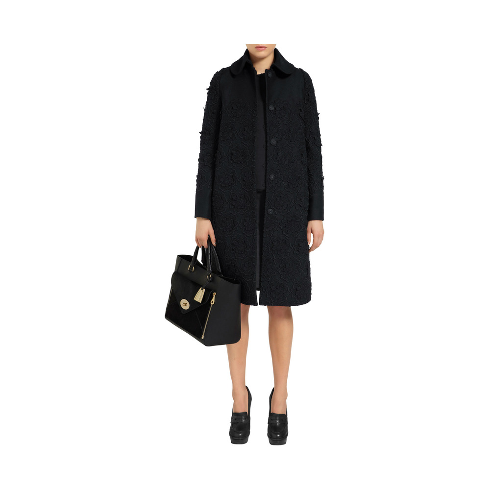 Lyst - Mulberry Embroidered Coat in Black