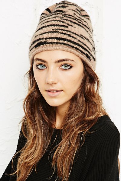 Urban Outfitters Fluffy Animal Beanie Hat in Brown in Brown | Lyst