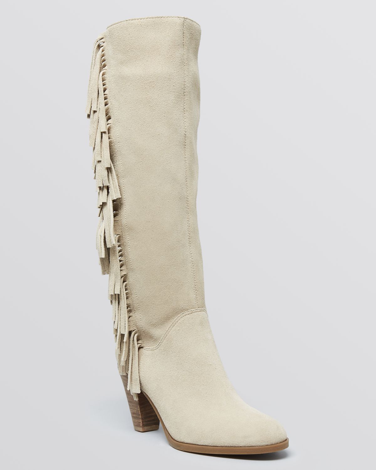 Guess Tall Boots Migal Mid Heel in Natural - Lyst