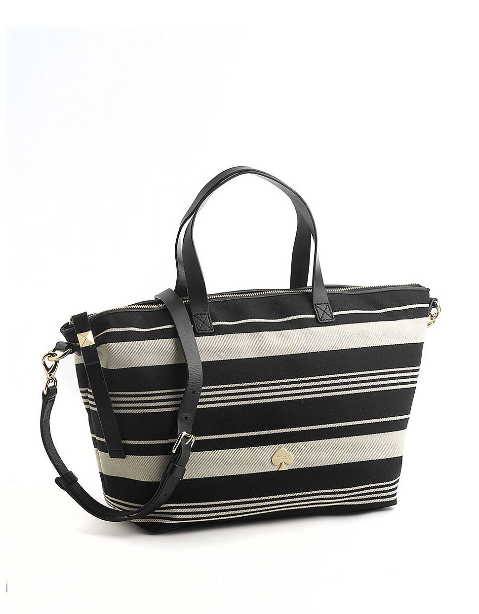 Kate Spade Leroy Street Linsley Striped Tote Bag in Black | Lyst