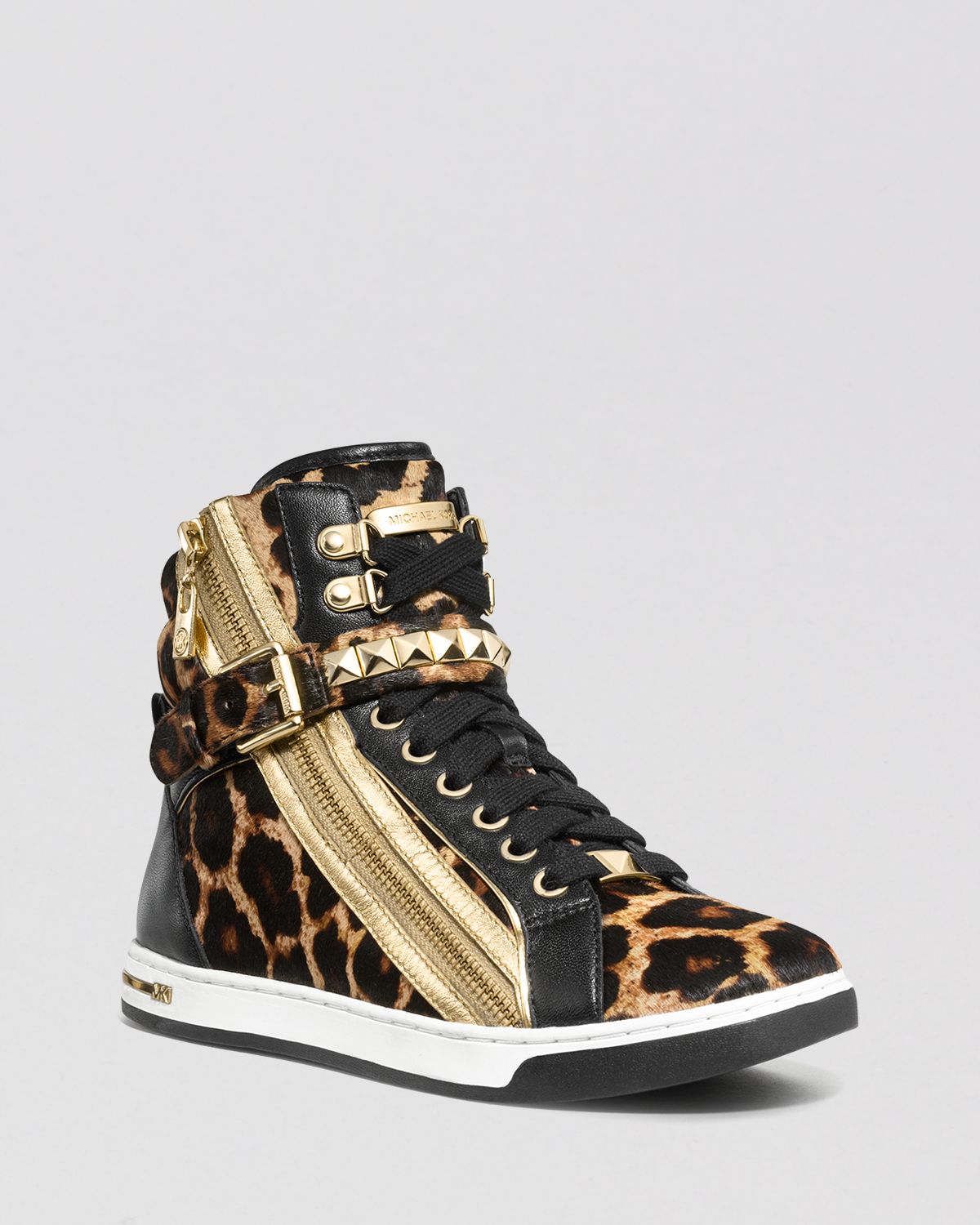 Michael Michael Kors High Tops Glam Studded in Animal (Natural) | Lyst